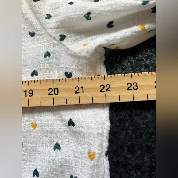 M&CO Heart Print Blouse - Picture 9 of 12